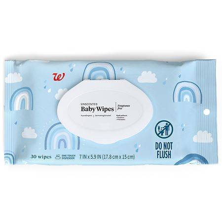 Walgreens Unscented Baby Wipes (30 ct)