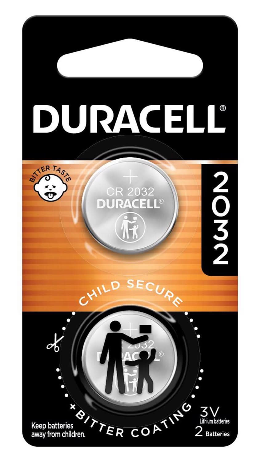 Duracell Lithium Coin 2032 3 V 210 Mah Security And Electronic Battery 2 Pk