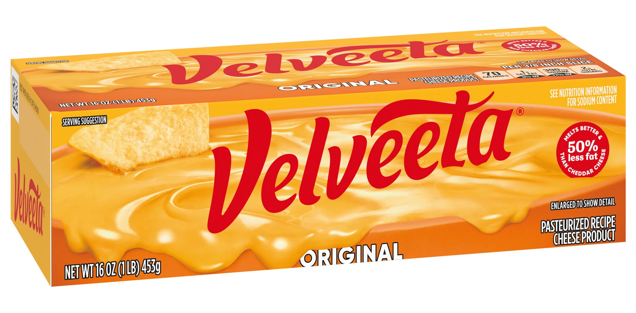 Velveeta Pasteurized Recipe Cheese Product, Original (16 oz)
