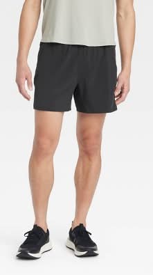 All In Motion Active Light Run Unlined Shorts, Men, L, Black