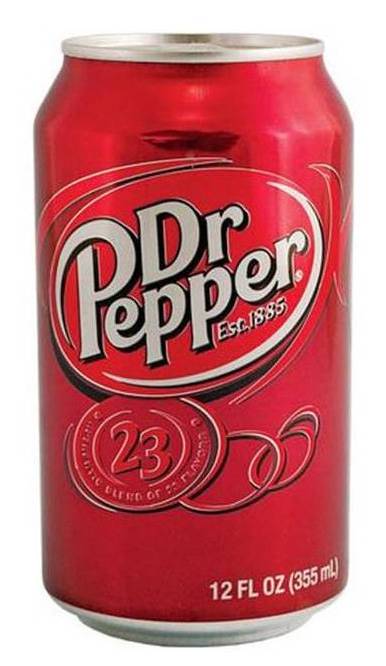 Dr Pepper Soft Drink Can 355ml (Cold)