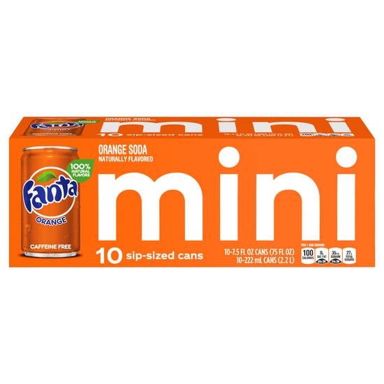 Fanta Mini Orange Soda ( 10 ct, 7.5 fl oz )
