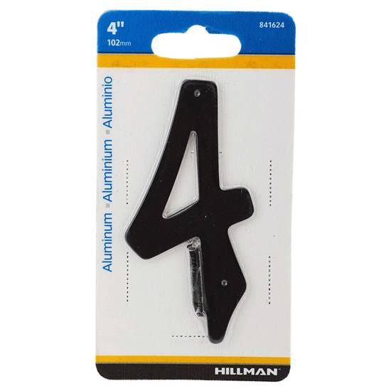 Hillman 4'' Nail-On Aluminum House Number 4''
