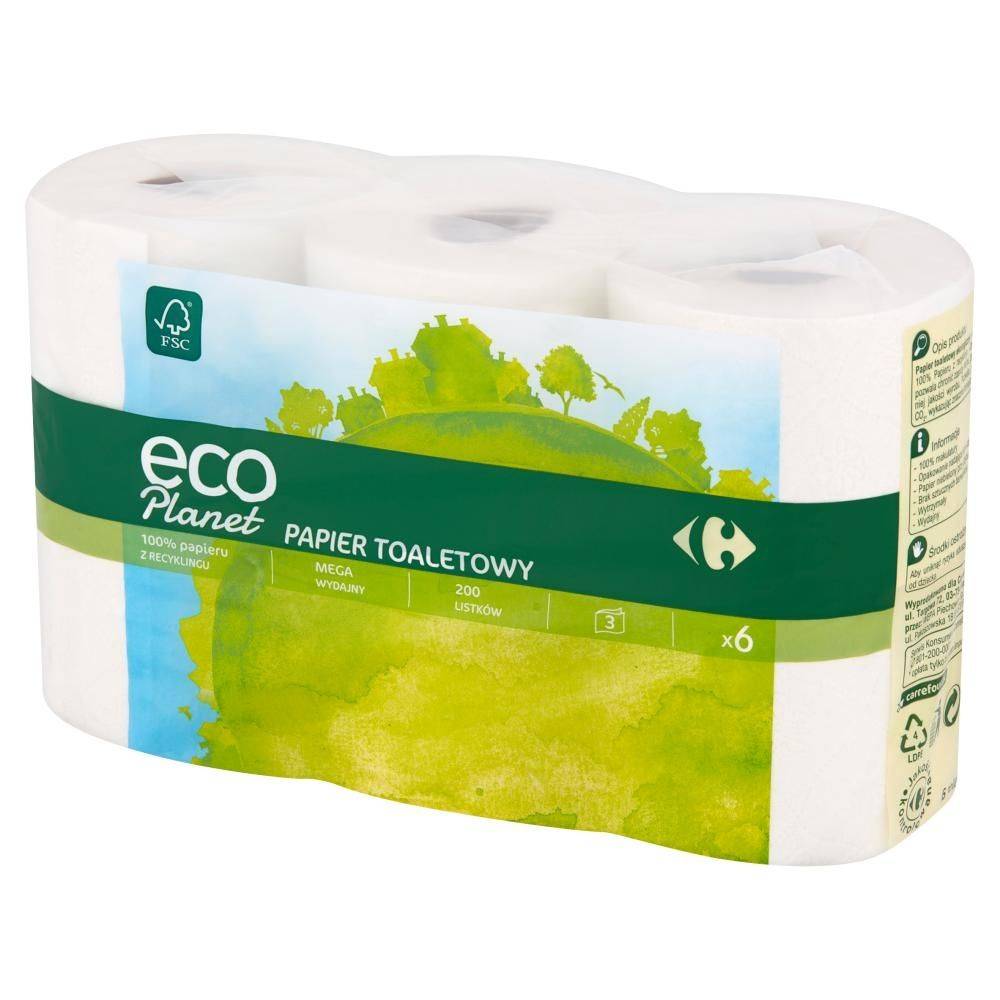 Carrefour Eco Planet Papier toaletowy 6 rolek