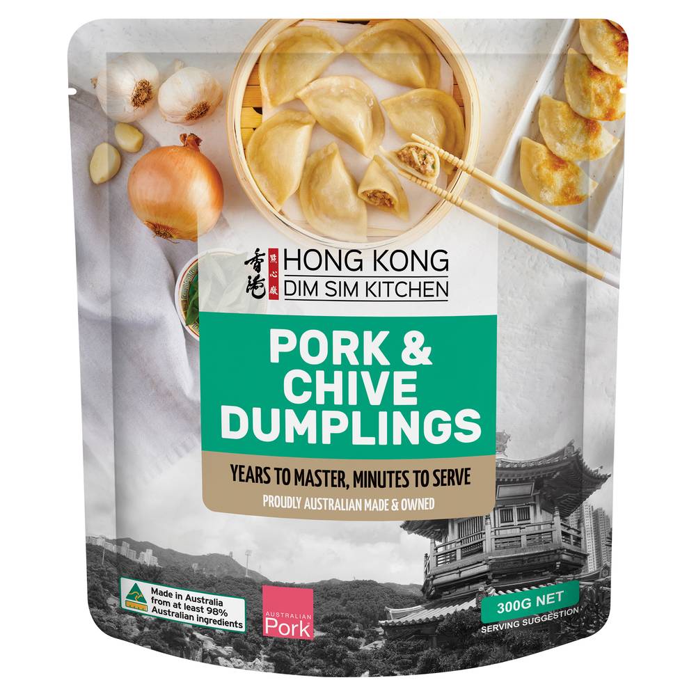 Hong Kong Dim Sim Kitchen Pork & Chive Dumplings (300g)
