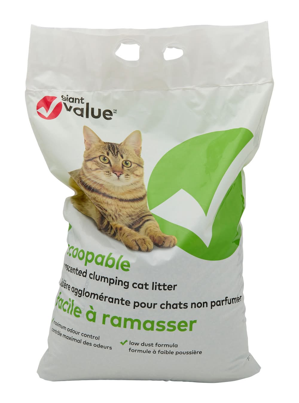 Giant Value Unscented Clumping Cat Litter (15 kg)