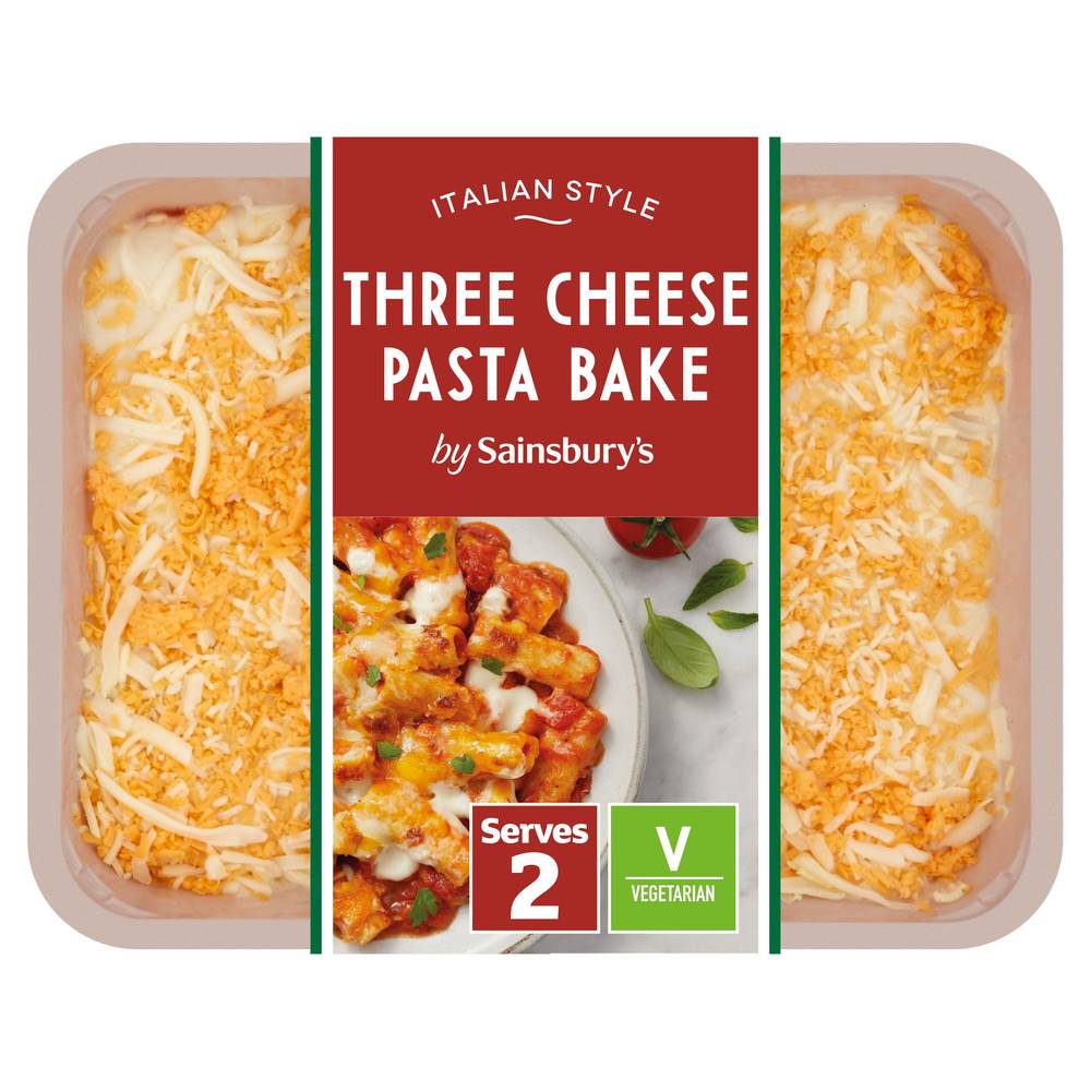 Sainsbury's Three Cheese Pasta Bake Ready Meal For 2 750g