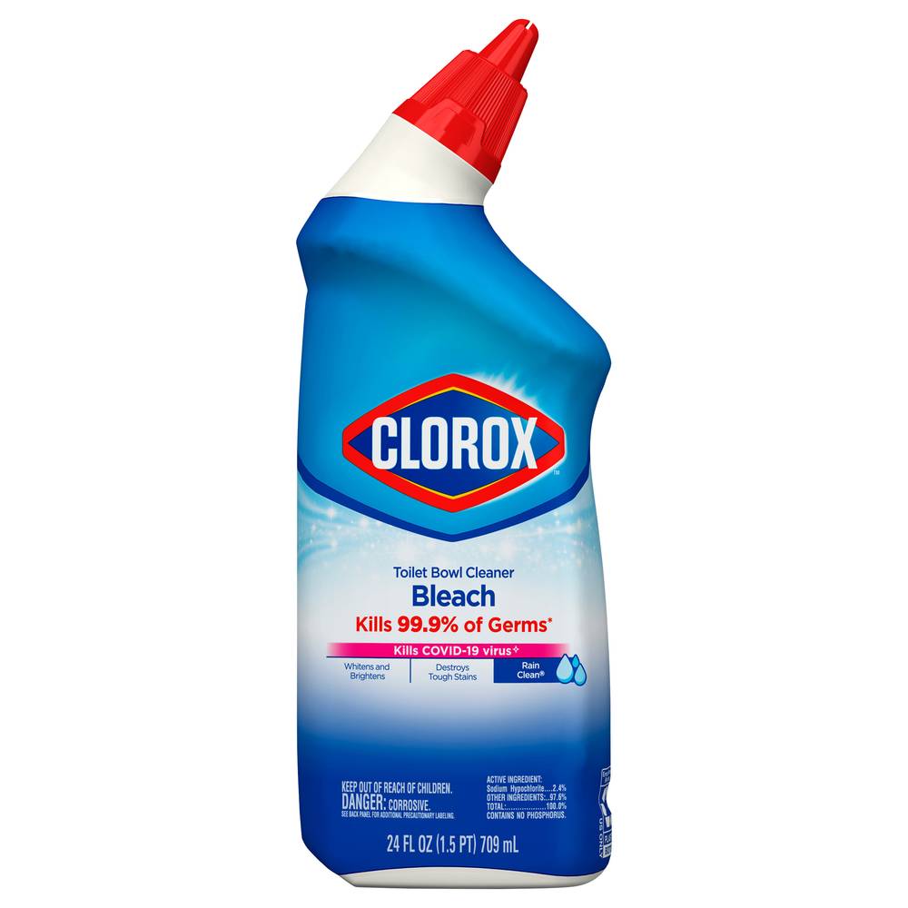 Clorox Toilet Bowl Cleaner With Bleach Rain Clean Scent (24 fl oz)