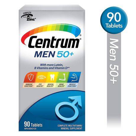 Centrum hommes 50+ comprimés multivitamines (90 comprimés) - centrum men 50+ multivitamin tablets (90 tablets)