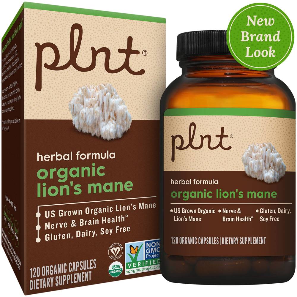 Organic Lion’S Mane – Supports Nerve & Brain Health – 1,000 Mg (120 Organic Capsules)
