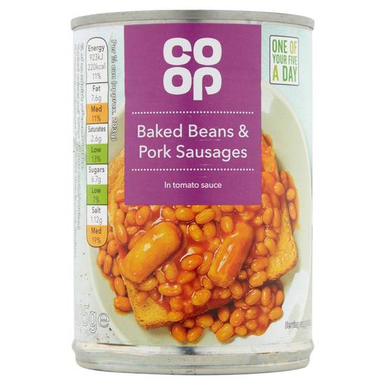 Co-op Baked Beans & Pork Sausages in Tomato Sauce