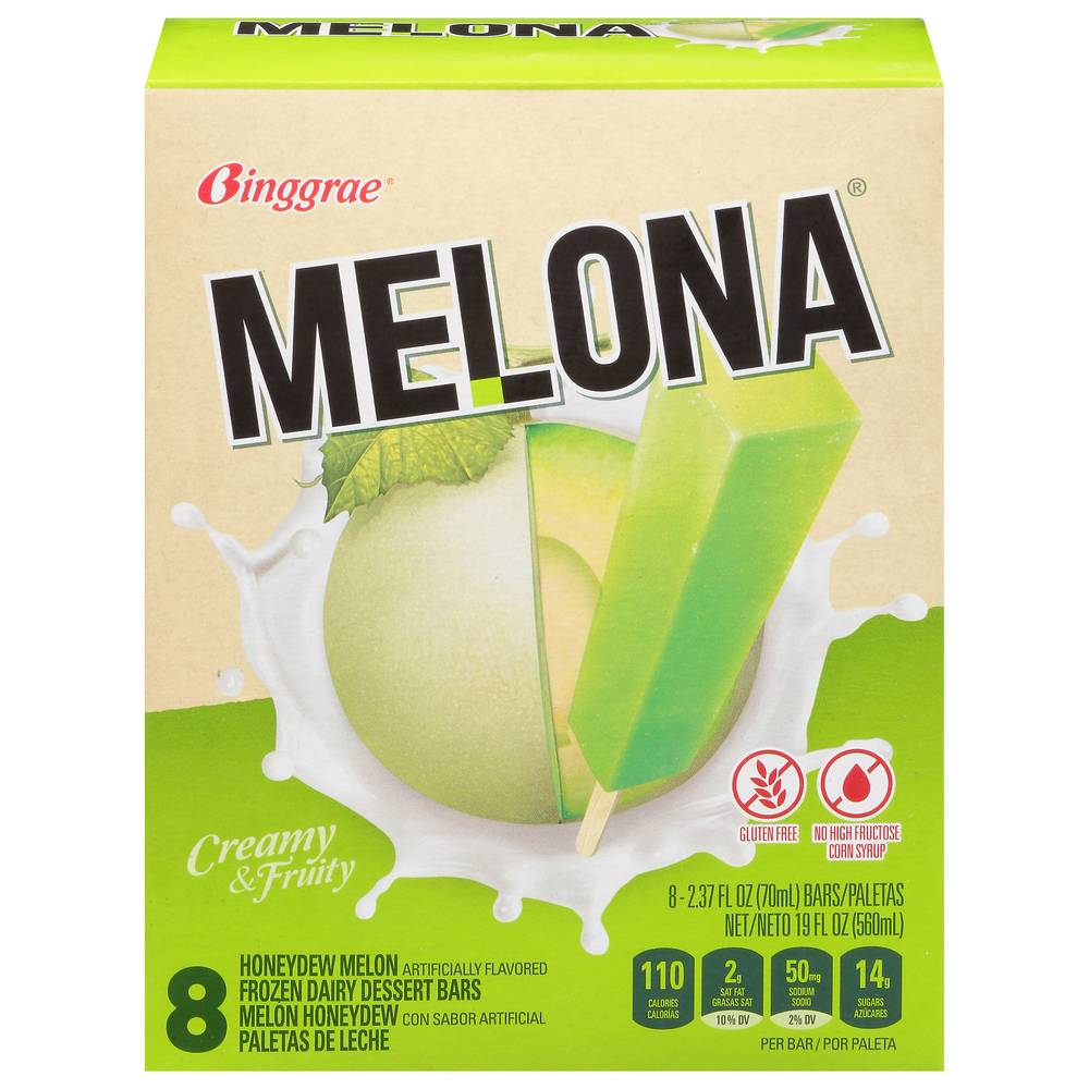 Melona Honeydew Melon Dessert Bars (2.4 fl oz, 8 ct)