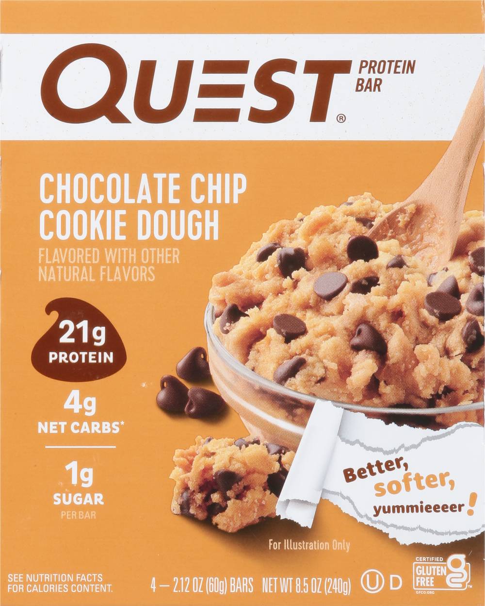 Quest Protein Bar (4 ct) (chocolate chip)