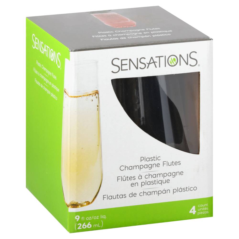 Sensations Plastic Champagne Flutes