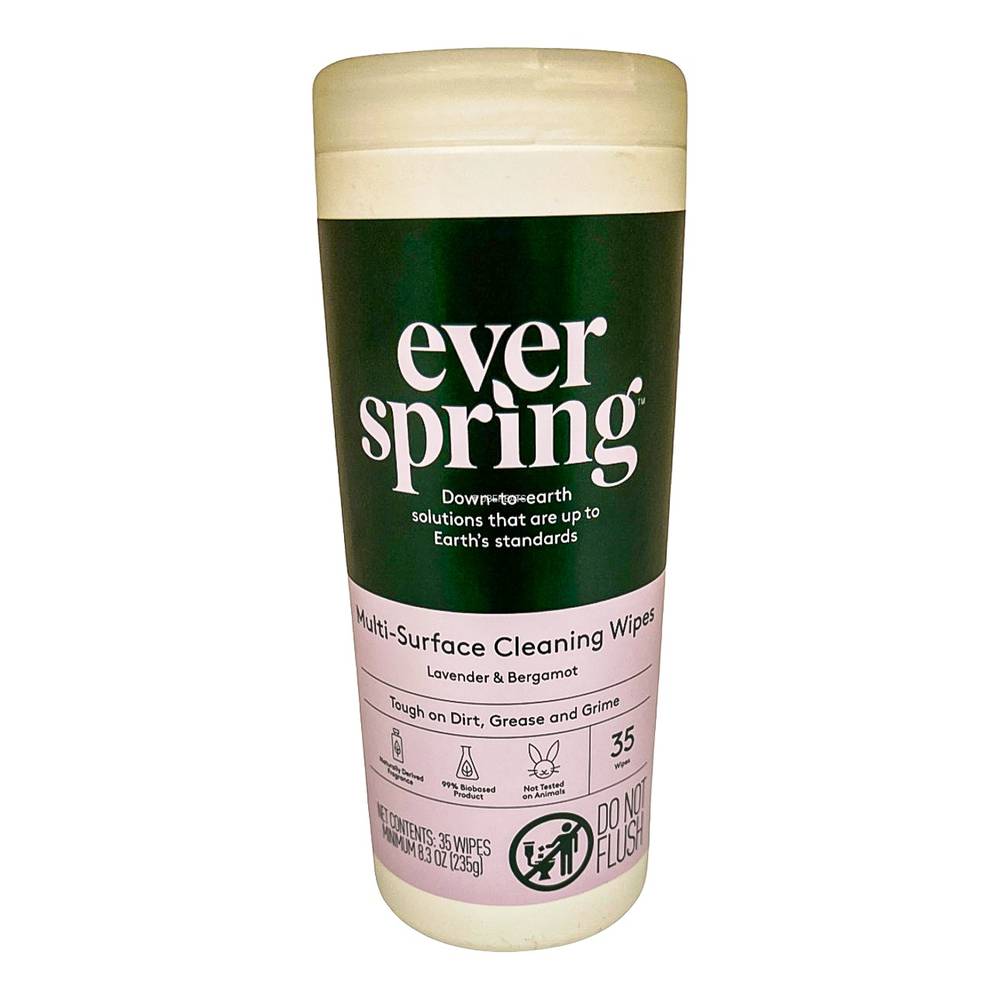 Everspring Multi Surface Cleaning Wipes (lavender-bergamot)
