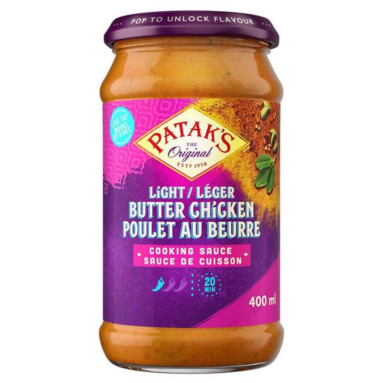 Patak's · Sauce de cuisson légère pour poulet au beurre (400 ml) - Light butter chicken cooking sauce (400 mL)
