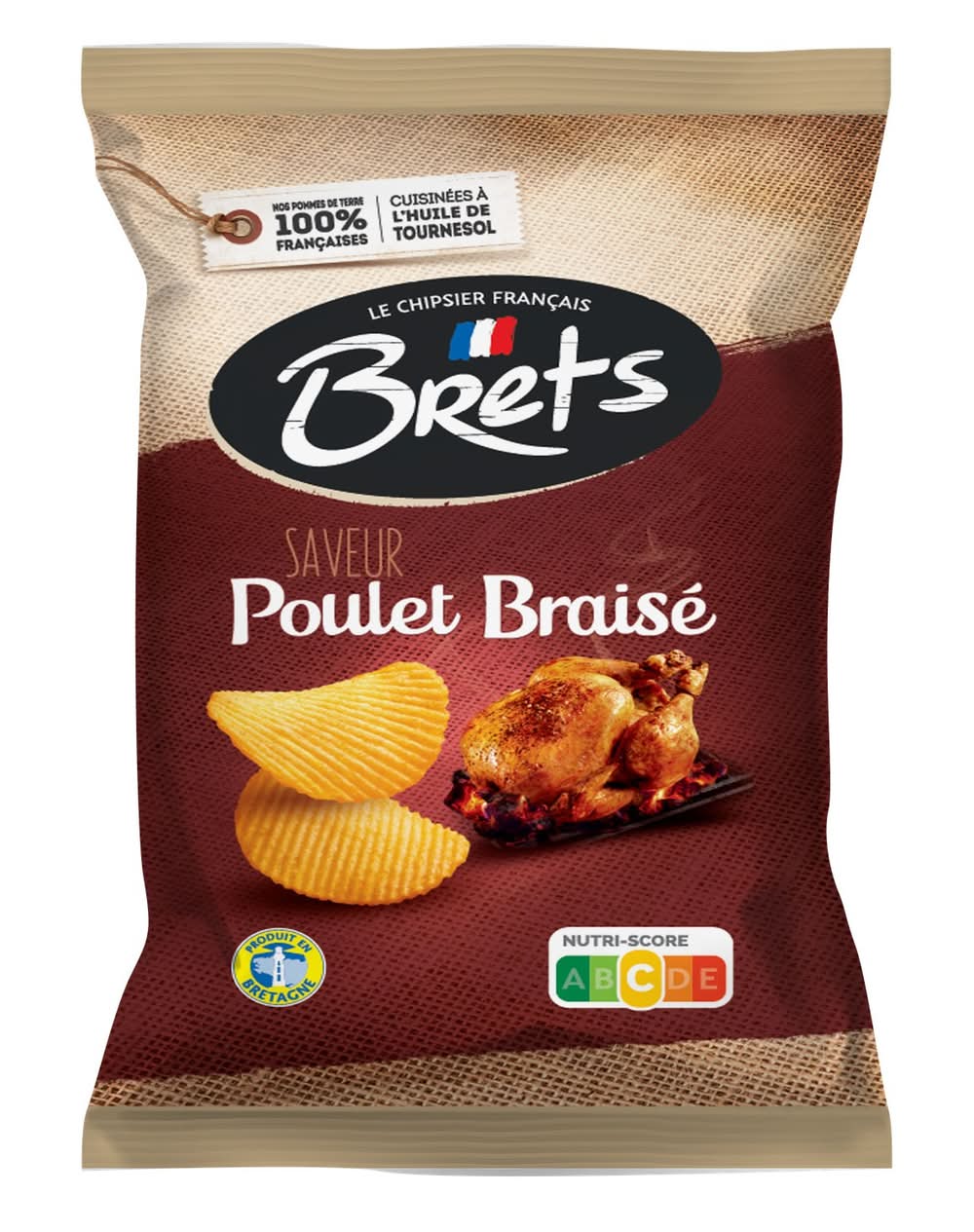 Bret's - Chips de pommes de terre, poulet braisé (125g)