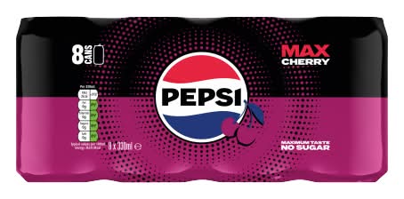 Pepsi Cherry, Max Cola Soft Drink (8 x 330ml)