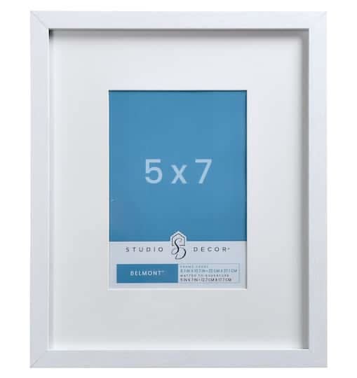 Narrow Belmont Frame With Mat By Studio Decor