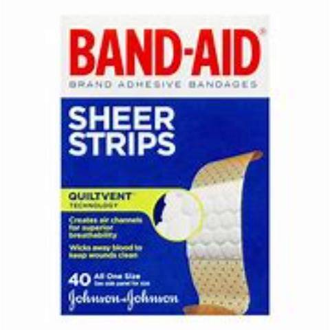 Band Aid Sheer Strips 40ct