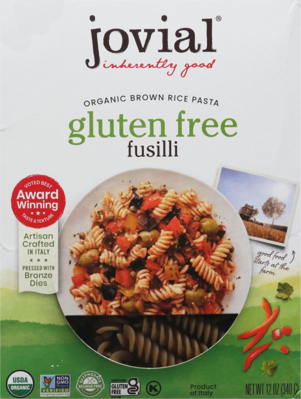 Jovial Organic Brown Rice Fusilli Pasta (12 oz)