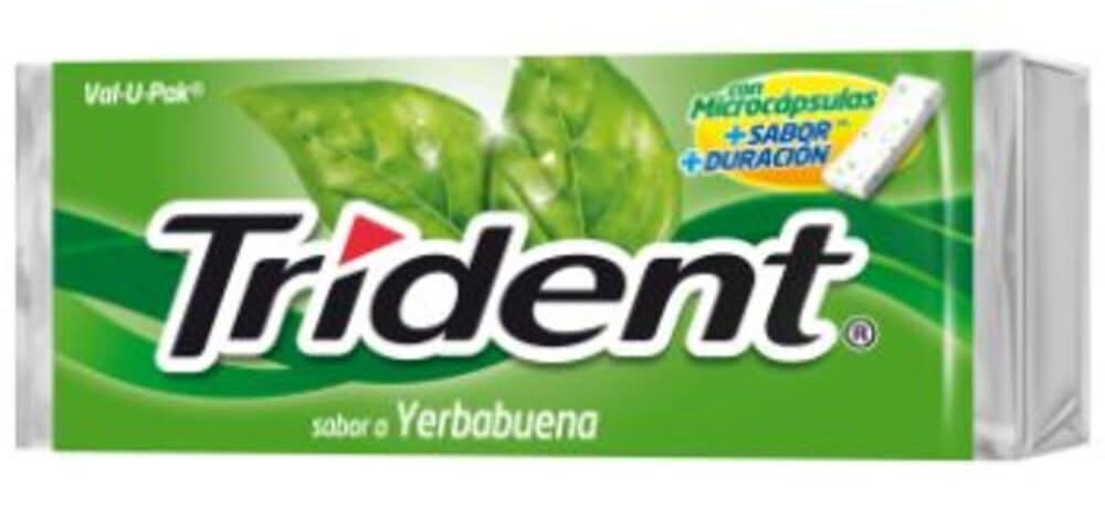 Trident · Goma de mascar, yerbabuena (18 un)