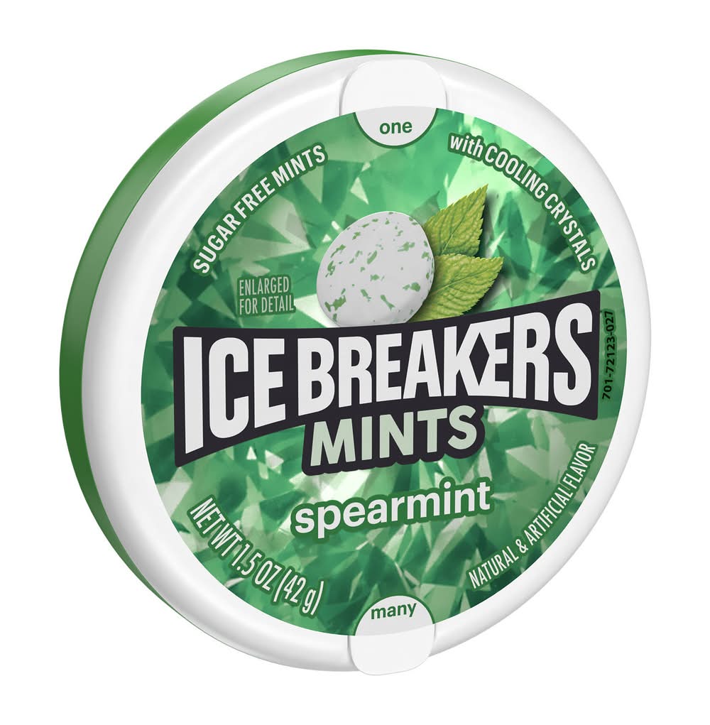 Ice Breakers Sugar Free Mints, Spearmint (1.5 oz)
