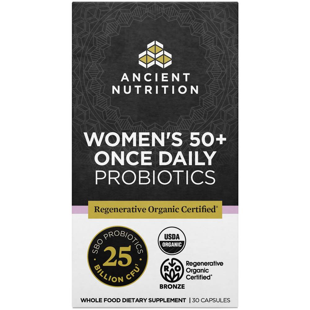Once Daily Women'S 50+ Probiotics - Organic - 25 Billion Cfus (30 Capsules)