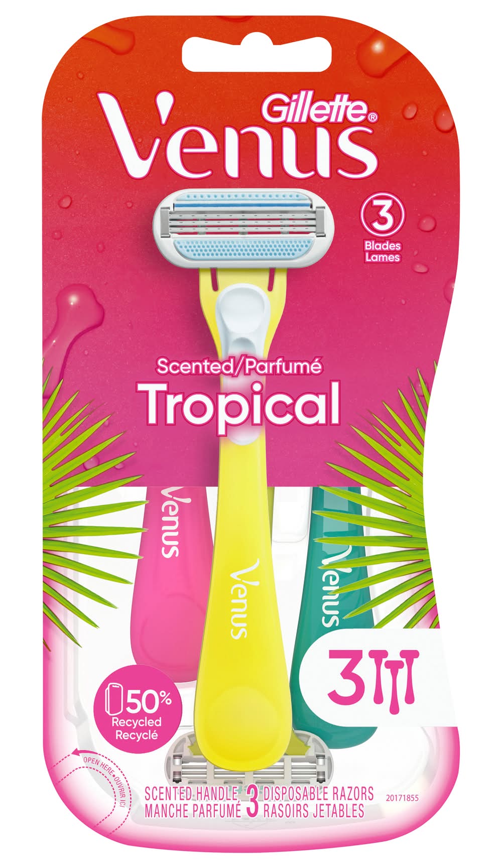 Gillette Venus Disposable Razor, Tropical, Women (3 ct)