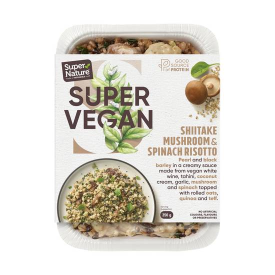 Super Nature Vegan Mushroom & Spinach Risotto 350g