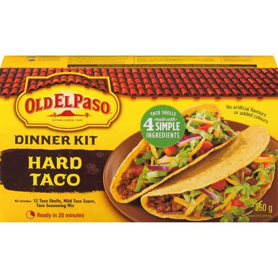 Old El Paso · Ensemble à tacos rigides (250 g) - Diner Kit, Hard Taco (250 g)