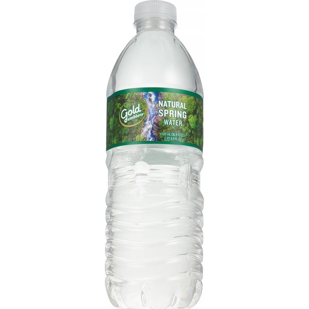 Gold Emblem Natural Spring Water, 16.9 Oz