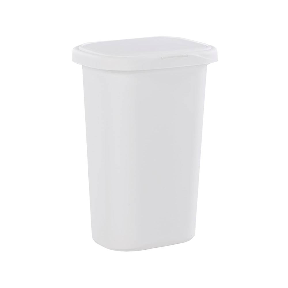 MOXIE 52-Quart White Plastic Indoor Kitchen Swing/Push Lid Trash Can | 2196894