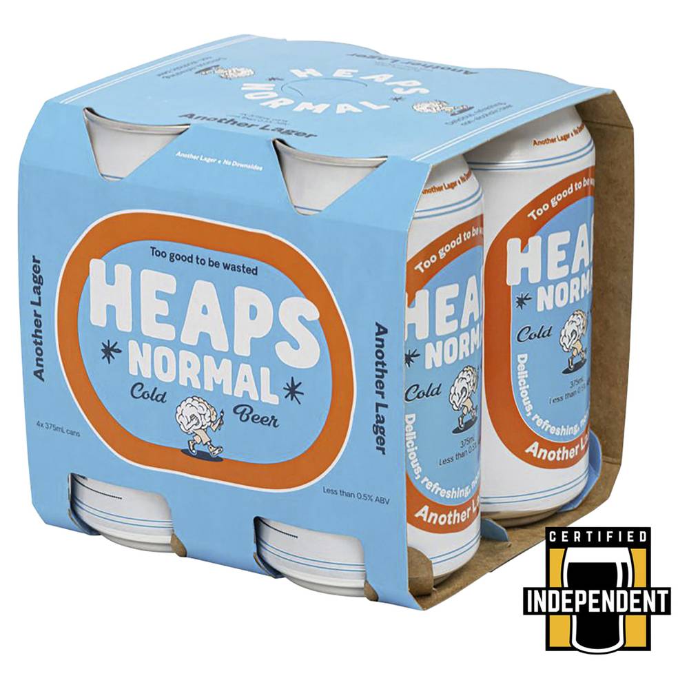 Heaps Normal Another Lager Can 375mL X 4 pack