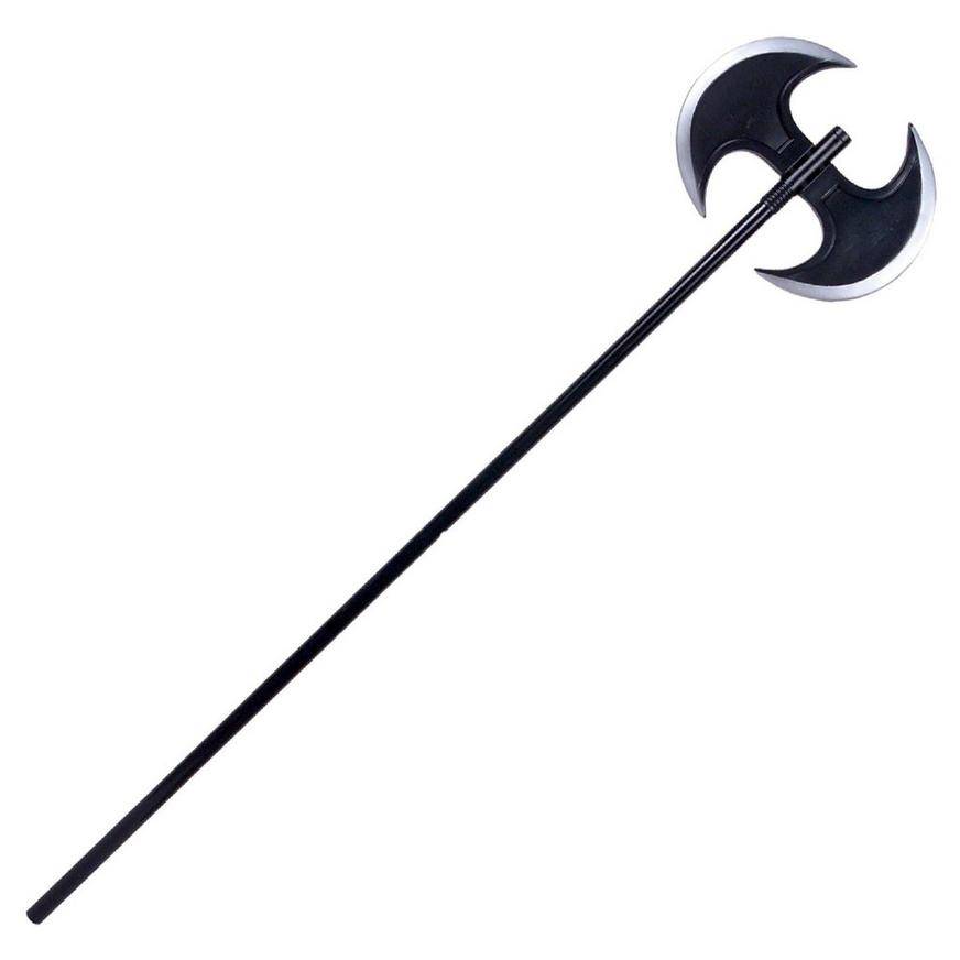 Party City Double-Bladed Axe, 48in, Black