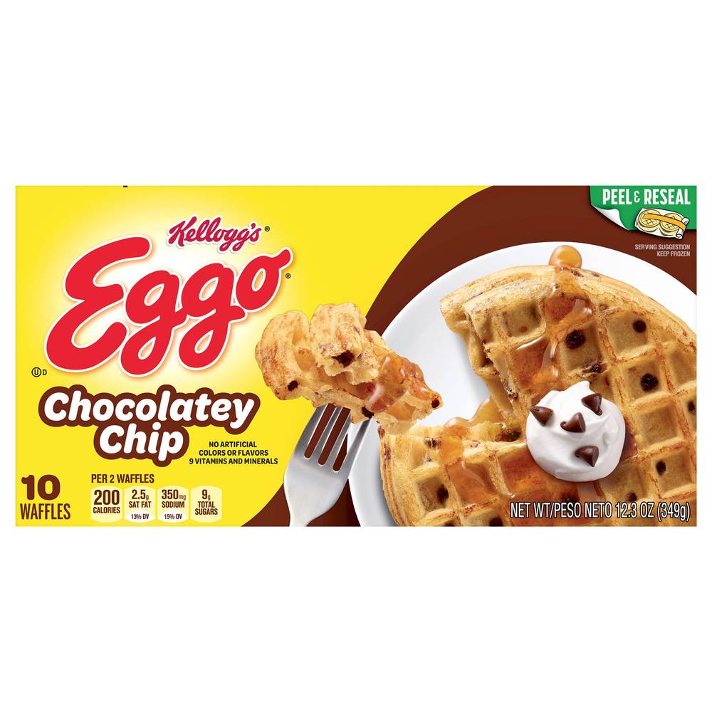 Eggo Waffles, Chocolatey Chip 12.3 Oz