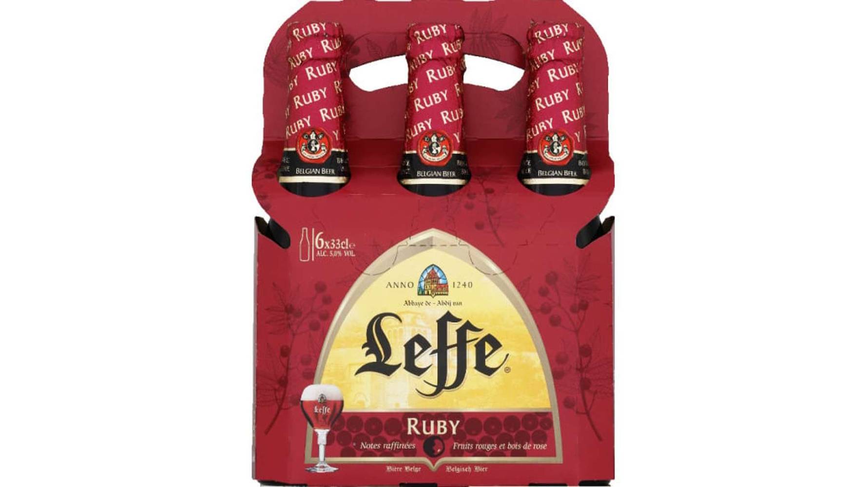 Leffe - Bière belge ruby (6 pièces, 330 ml)