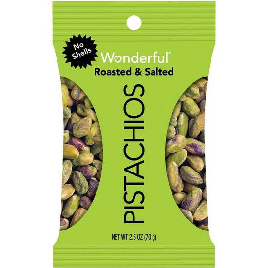 Wonderful Roasted & Salted No-Shell Pistachios, 2.25oz