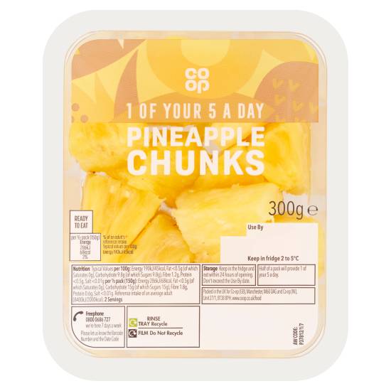 Co-Op Pineapple Chunks 300g