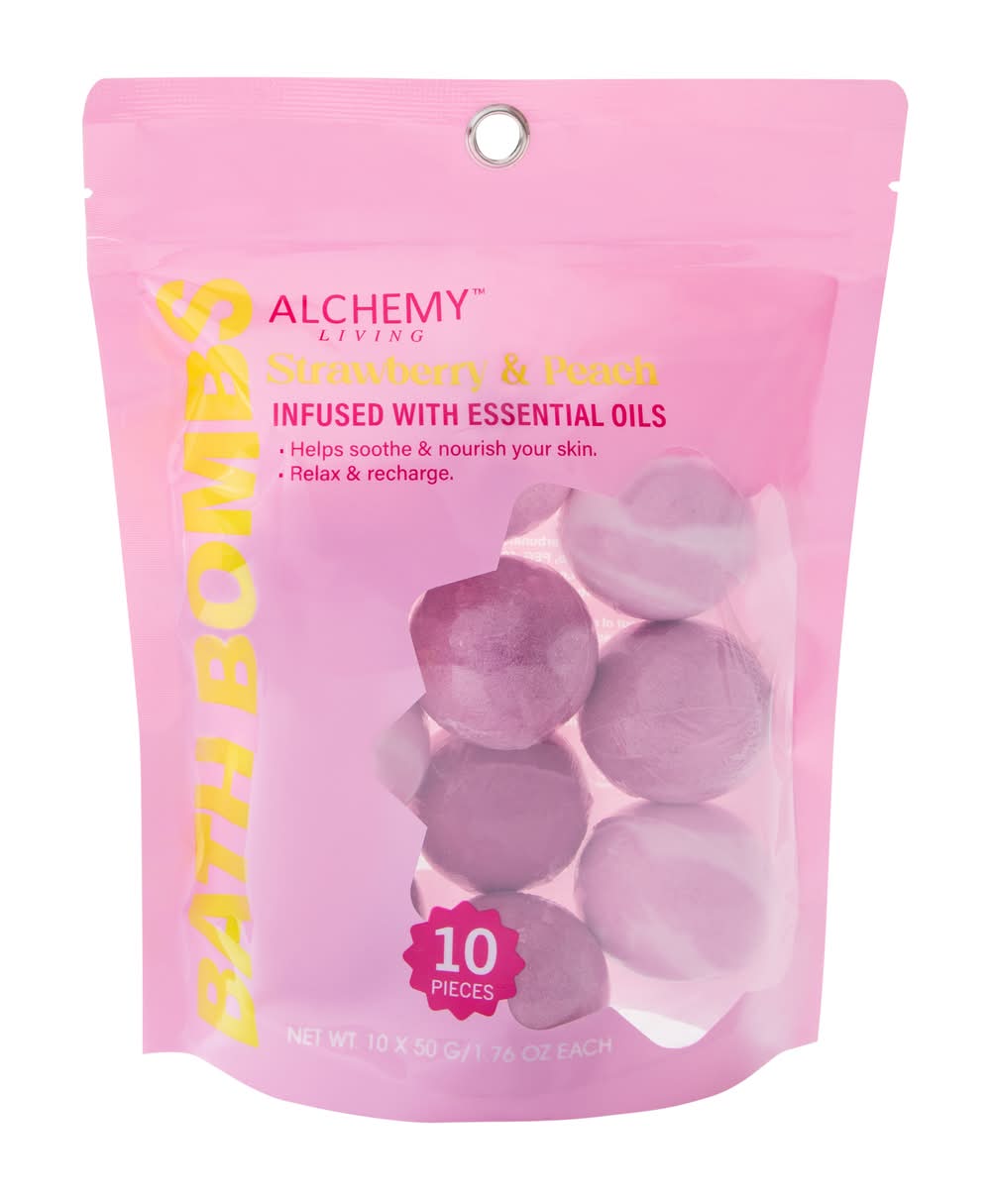 Strawberry & Peach Bath Bombs 10-Pieces 1.76oz