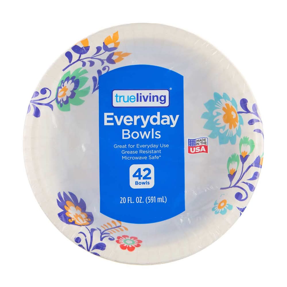 True Living Everyday Disposable Paper Bowls 20 Fl Oz 42 Ct