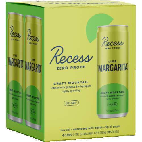 Recess Lime ""Margarita"" Craft Mocktail 4 Pack