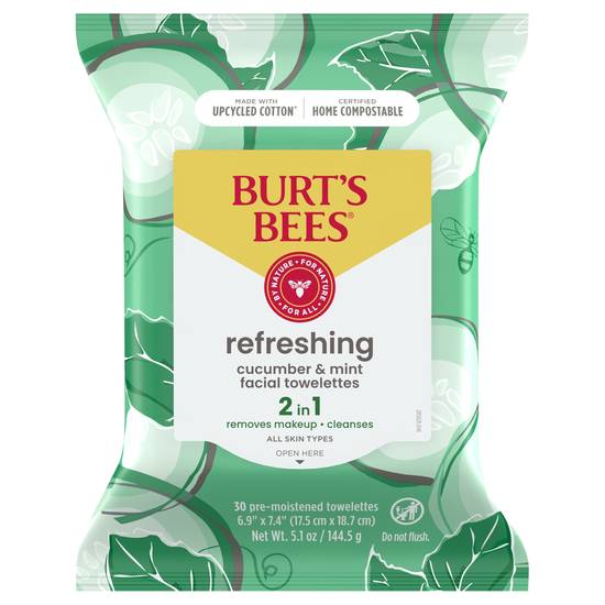 Burt's Bees Cucumber & Sage Facial Cleansing Towelettes (30 ct)