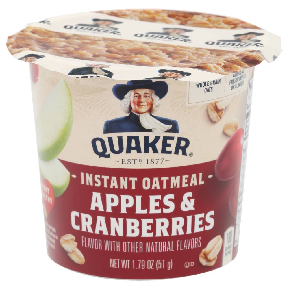 Quaker Instant Oatmeal (apples & cranberries)