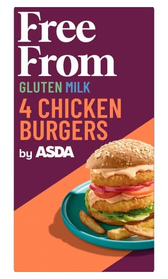 ASDA Chicken, Burgers (4 pack)