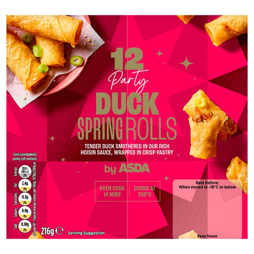 ASDA Party Duck Spring Rolls (12 pack)