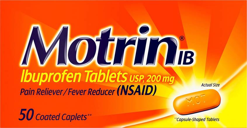 Motrin Ib Ibuprofen Pain Reliever/Fever Reducer (50 ct)