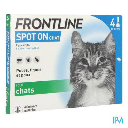Frontline Spot On Chat Solution 0ml5 X4 Antiparasitaire - Vétérinaire