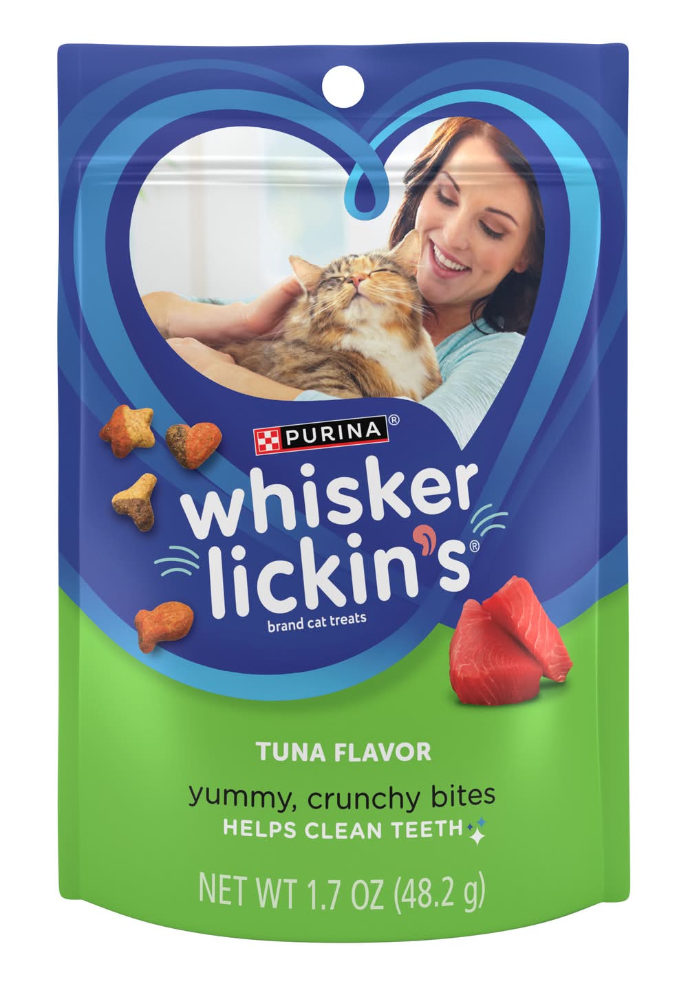 Purina Whisker Lickin's Crunchy & Yummy Cat Treats, Tuna (1.7 oz)