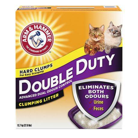 Arm & hammer litière agglomérante pour chat à double usage, contrôle d'odeur (12,7 kg) - double duty odour control clumping cat litter (12.7 kg)